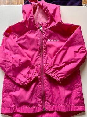 Columbia Kids Pink Hooded Raincoat